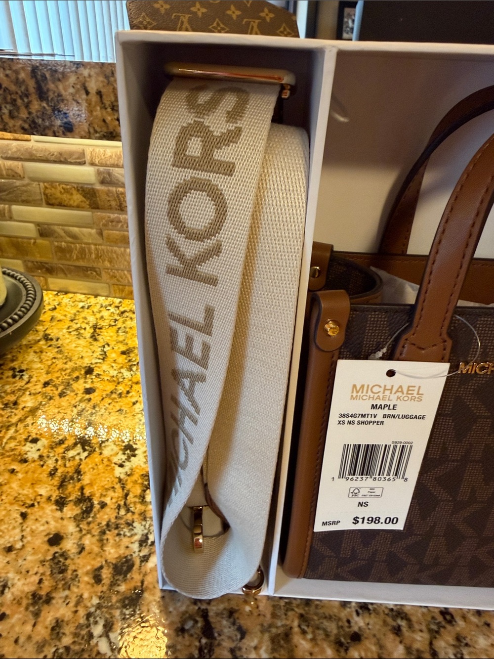 Michael Kors Brown/Maple Signature Mini Tote with Gold Hardware - Picture 3 of 13